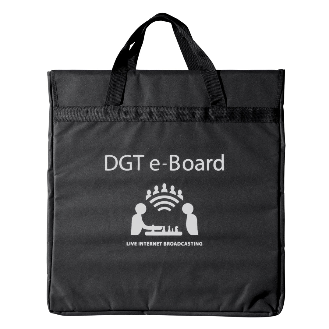 Back of DGT storage bag for electronic chess board with padded protection