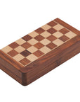 Travel Chess Set | Wooden | Magnetic | Folding | 25cm