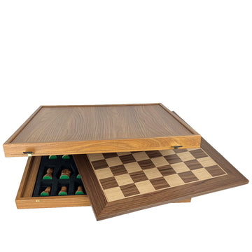 Complete set in walnut box | Classic pieces | Oak & Maple board (large)