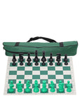 Green Vinyl Roll-Up Tournament Set | 50 mm Squares