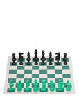 Green Vinyl Roll-Up Tournament Set | 50 mm Squares