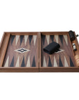 Backgammon | Walnut Replica | Black & Oak Points | Side Racks | 48 x 30cm | BXL1KK