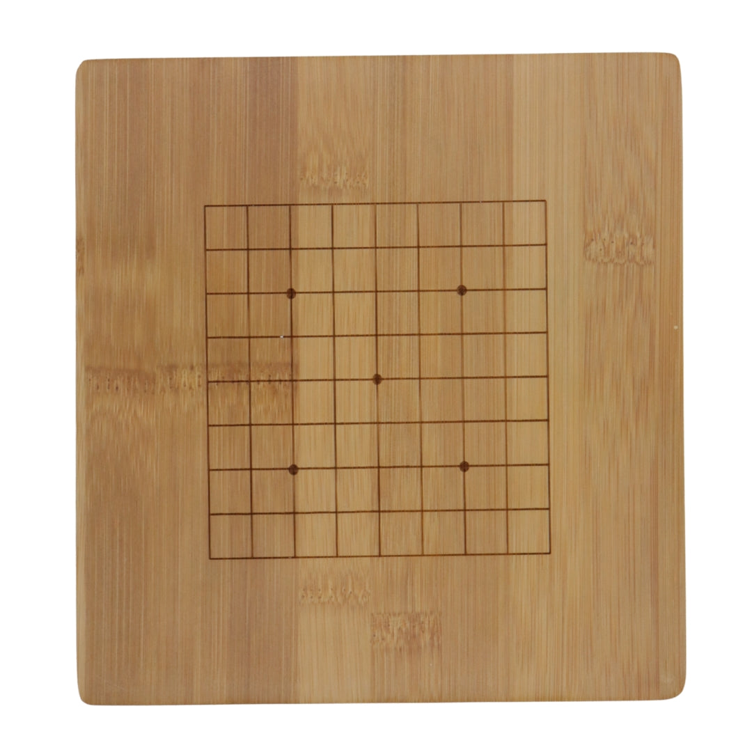 BAMBOO GO SET | Board (13x13 grid) | 2 Bowls | Ceramic Single-Convex Stones