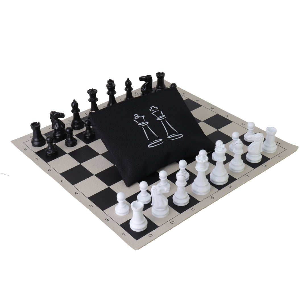 Vinyl Roll-up tournament set | zip canvas bag | medium