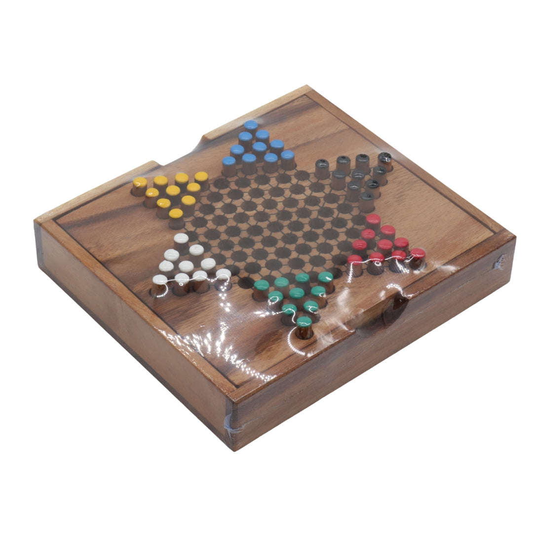 CHINESE CHECKERS in Box | 15 cm | Solid Wood
