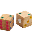 DICE | 12 mm | Wood with Multicolour Print | Individual Dice