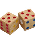 DICE | 15 mm | Wood with Multicolour Print | Individual Dice
