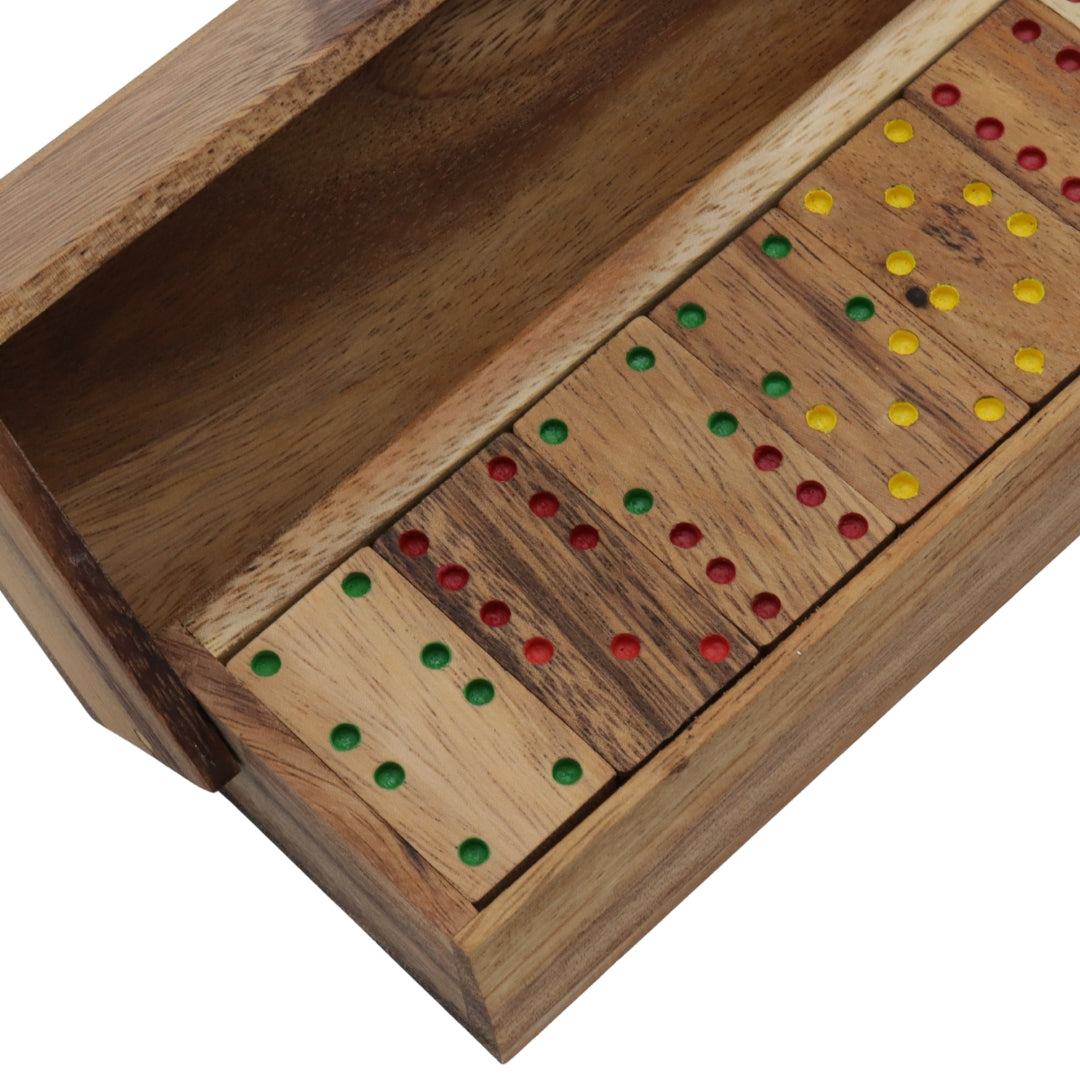 DOMINOES | Double-6 Set | Hardwood | 50 × 27 mm Blocks