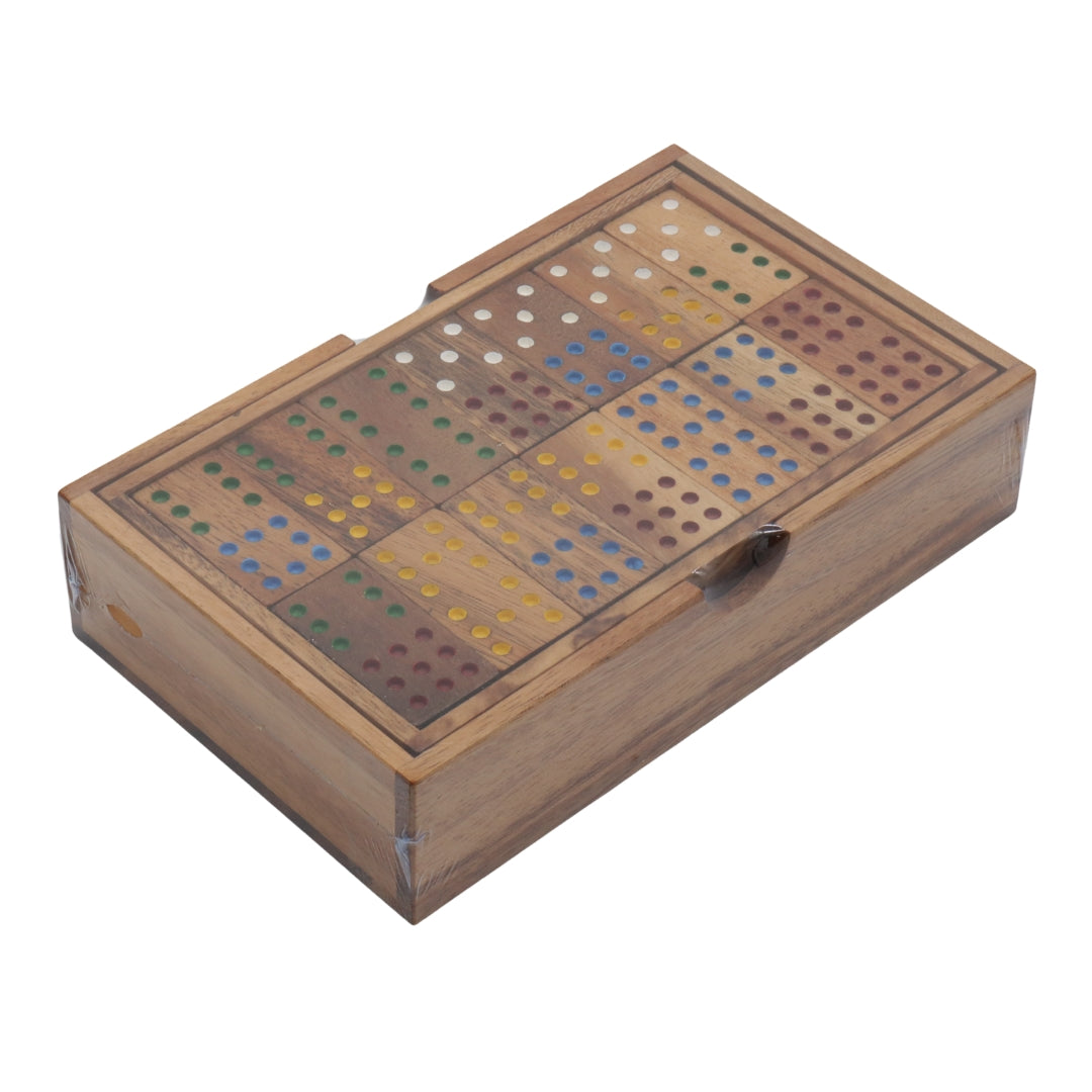 DOMINOES | Double-9 Set | Hardwood | 50 × 25 mm Blocks