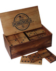 Dominoes in Box | 20 x 10cm Blocks | Solid Blackwood