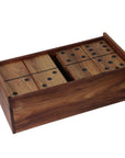 Dominoes in Box | 20 x 10cm Blocks | Solid Blackwood