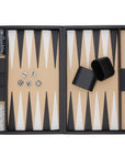 Leatherette Backgammon in Case With Side Racks | 38cm