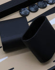 Leatherette Backgammon in Case With Side Racks | 38cm