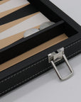 Leatherette Backgammon in Case With Side Racks | 38cm