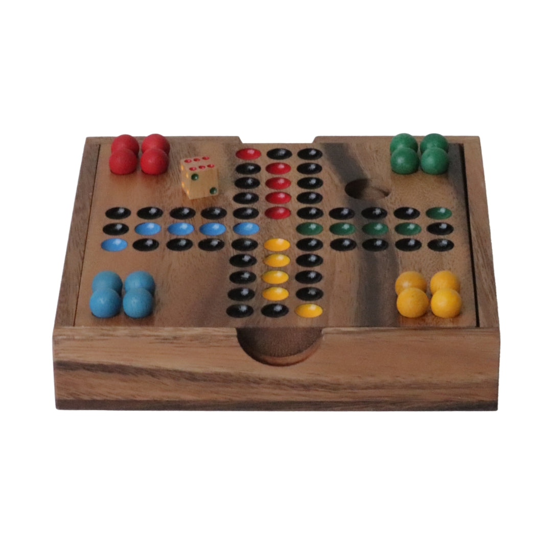 LUDO | 16cm | Monkeypod Wood | 4 Players