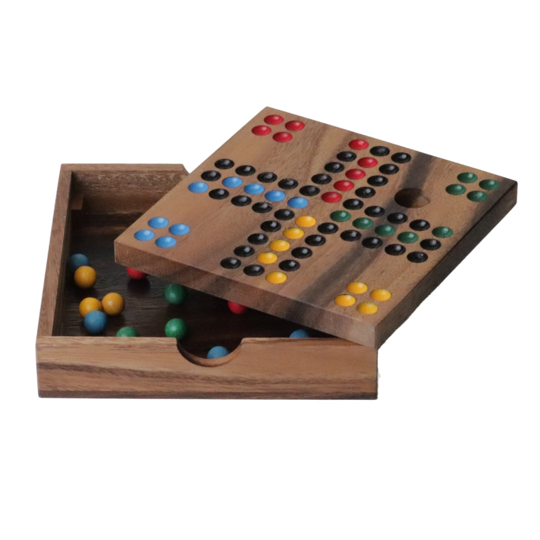 LUDO | 16cm | Monkeypod Wood | 4 Players