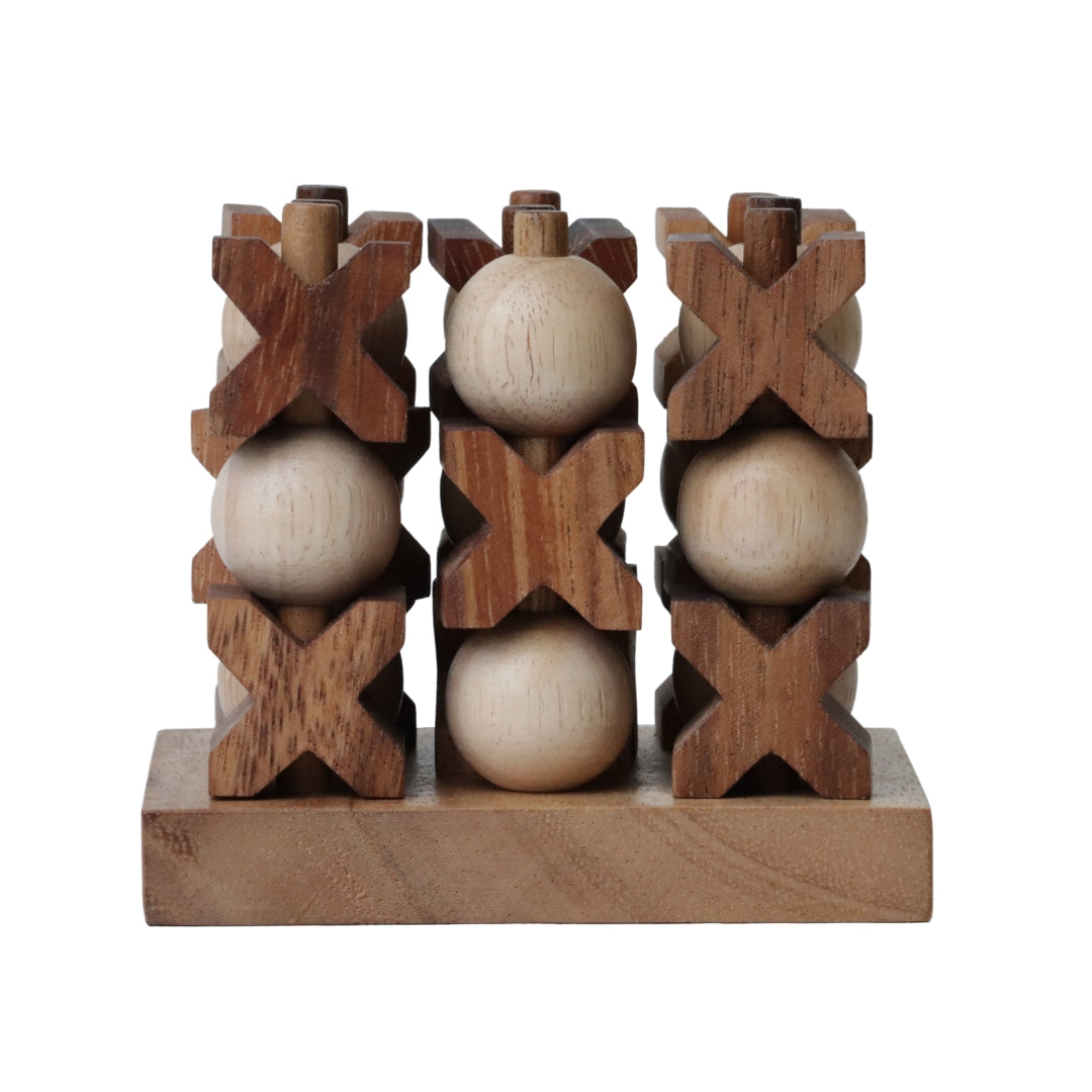 Noughts &amp; Crosses | 10cm | 3D | Solid Wood