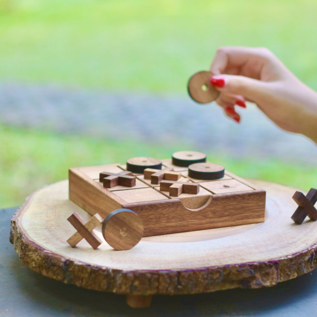 Noughts &amp; Crosses | 14cm | Solid Wood
