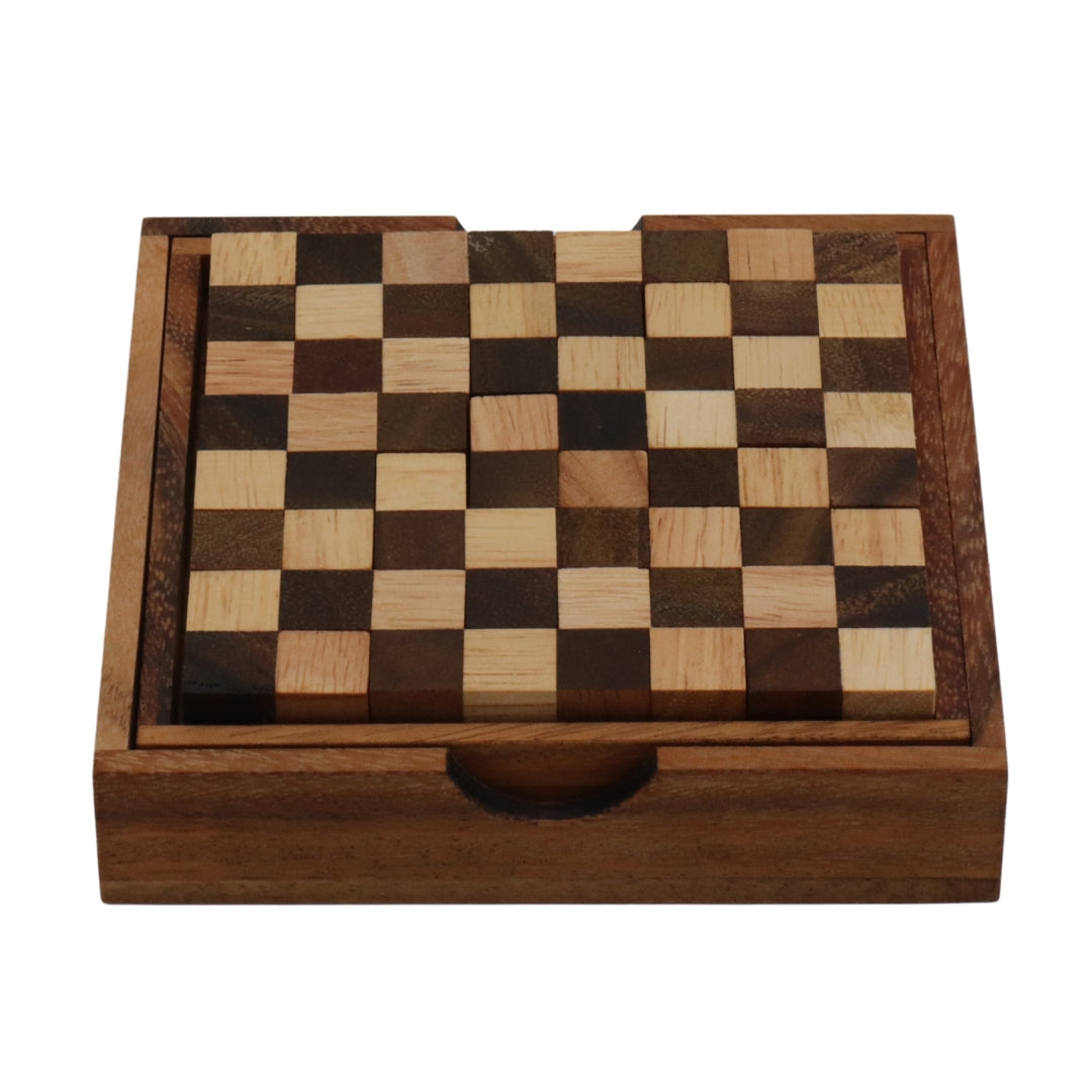 PENTOMINO CHESS BOARD | 14 cm | Solid Wood | 13 Pieces
