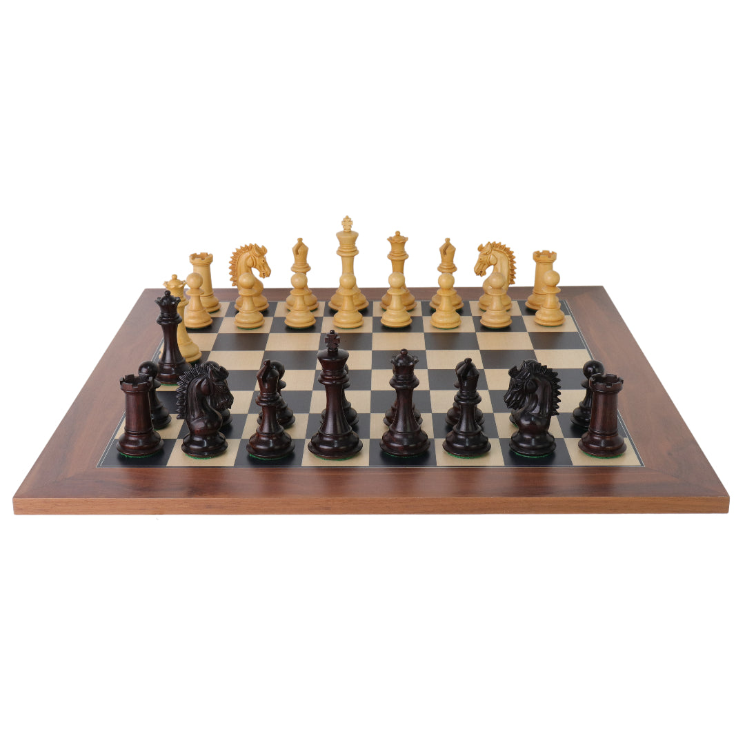 POTISHHEAD | Anjan Wood Pieces | 95mm King | Back Poplar &amp; Sycamore | Walnut Border | 50mm Squares
