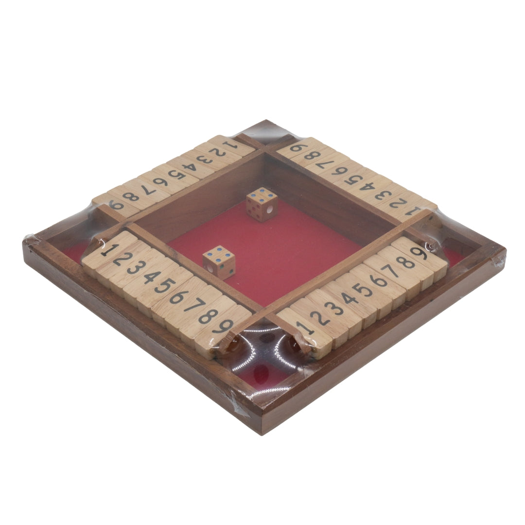 SHUT THE BOX | 4 Player | 22 cm | Solid Wood