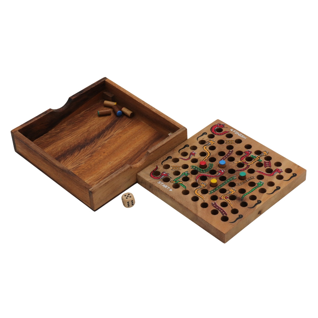 SNAKES &amp; LADDERS | 13.5 cm | Solid Wood