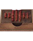 SOLITAIRE with Pegs | 11 cm Board | Monkeypod Wood