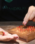SOLITAIRE with Pegs | 11 cm Board | Monkeypod Wood