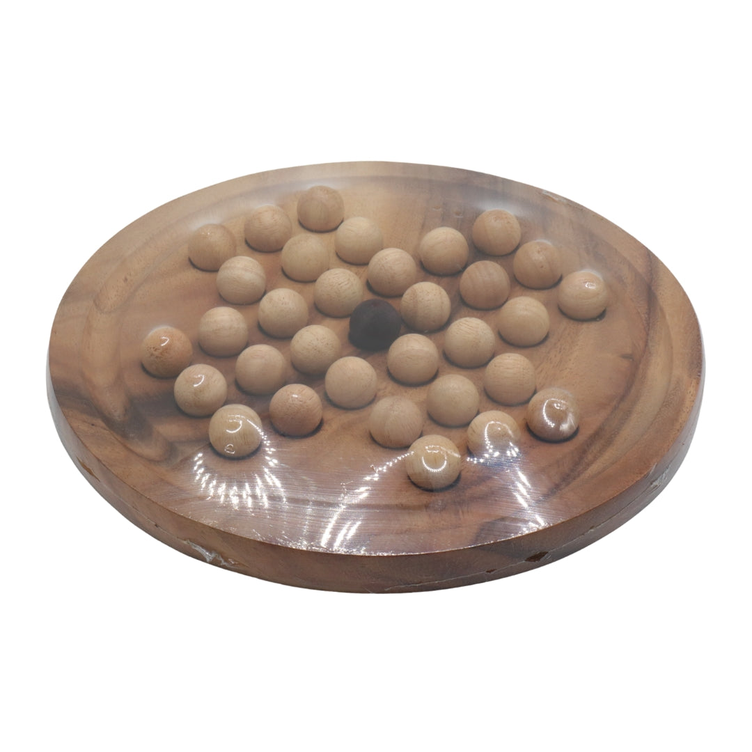 SOLITAIRE with Wooden Balls | 26 cm Board | Solid Wood