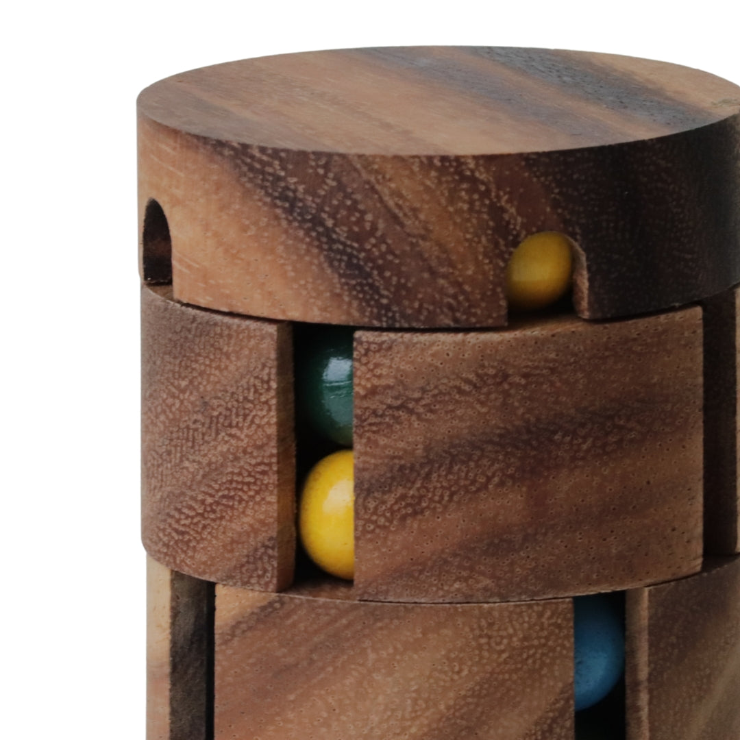 SPINNING DRUM | 10 cm | Monkeypod Wood