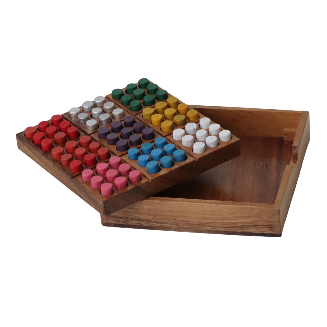 SUDOKU | 13 cm board | Multi colour | Solid wood