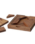 TANGRAM SQUARE | 12cm | Monkeypod Wood