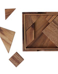 TANGRAM SQUARE | 12cm | Monkeypod Wood