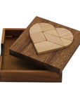 TANGRAM  HEART | 12 cm | Solid Wood | 9 Pieces
