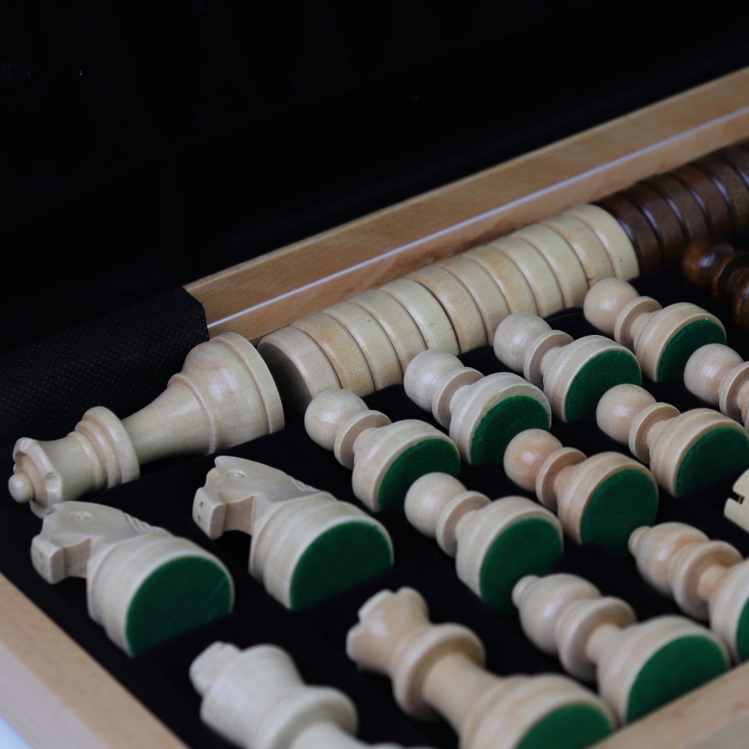 Travel Chess & Checkers Set | Folding | Magnetic | Walnut & Maple | 40 ...