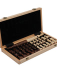 Travel Chess & Checkers Set | Folding | Magnetic | Walnut & Maple | 40cm