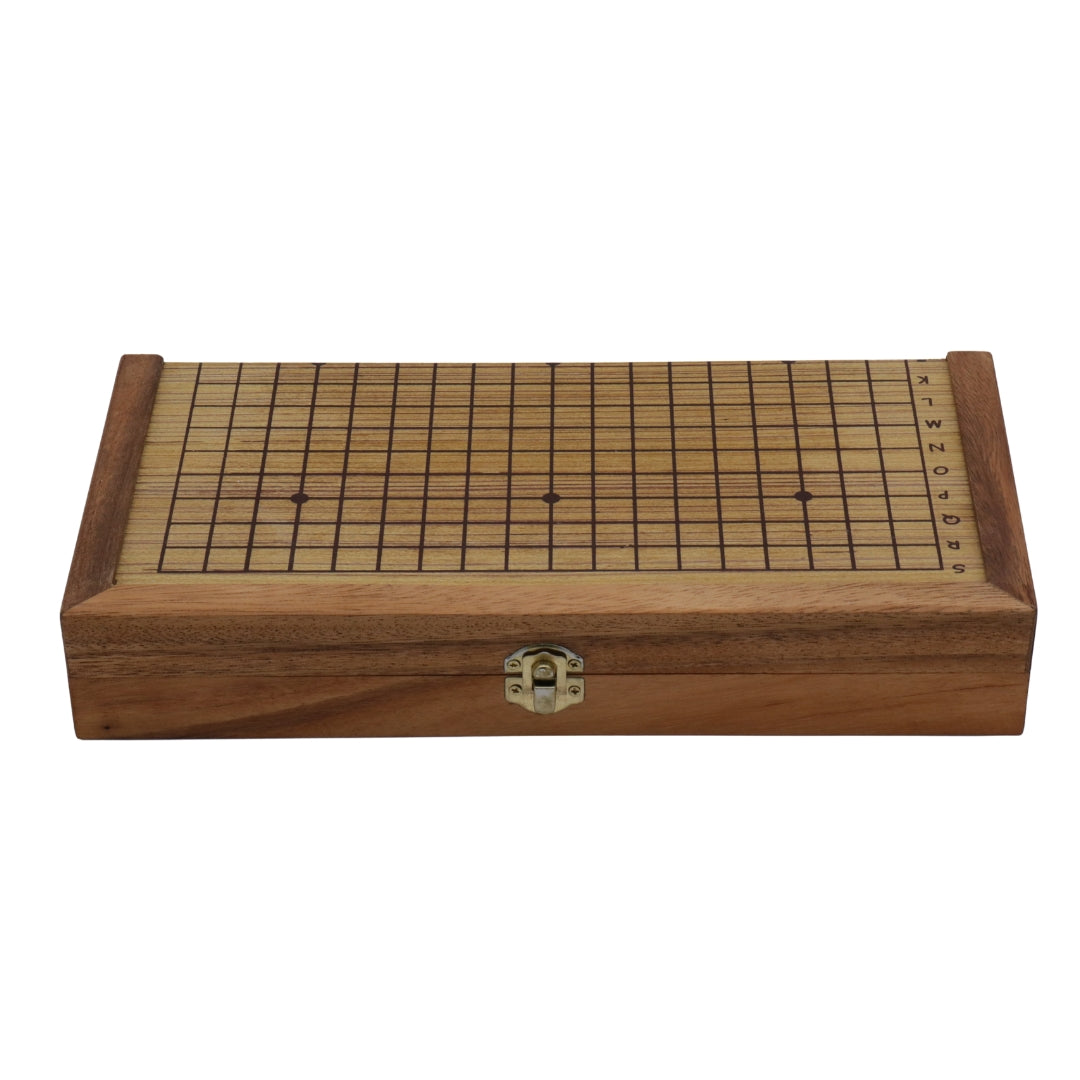 WOODEN GO SET | Fold Board 19 x 19 Grid | 31 x 31 cm | Wooden