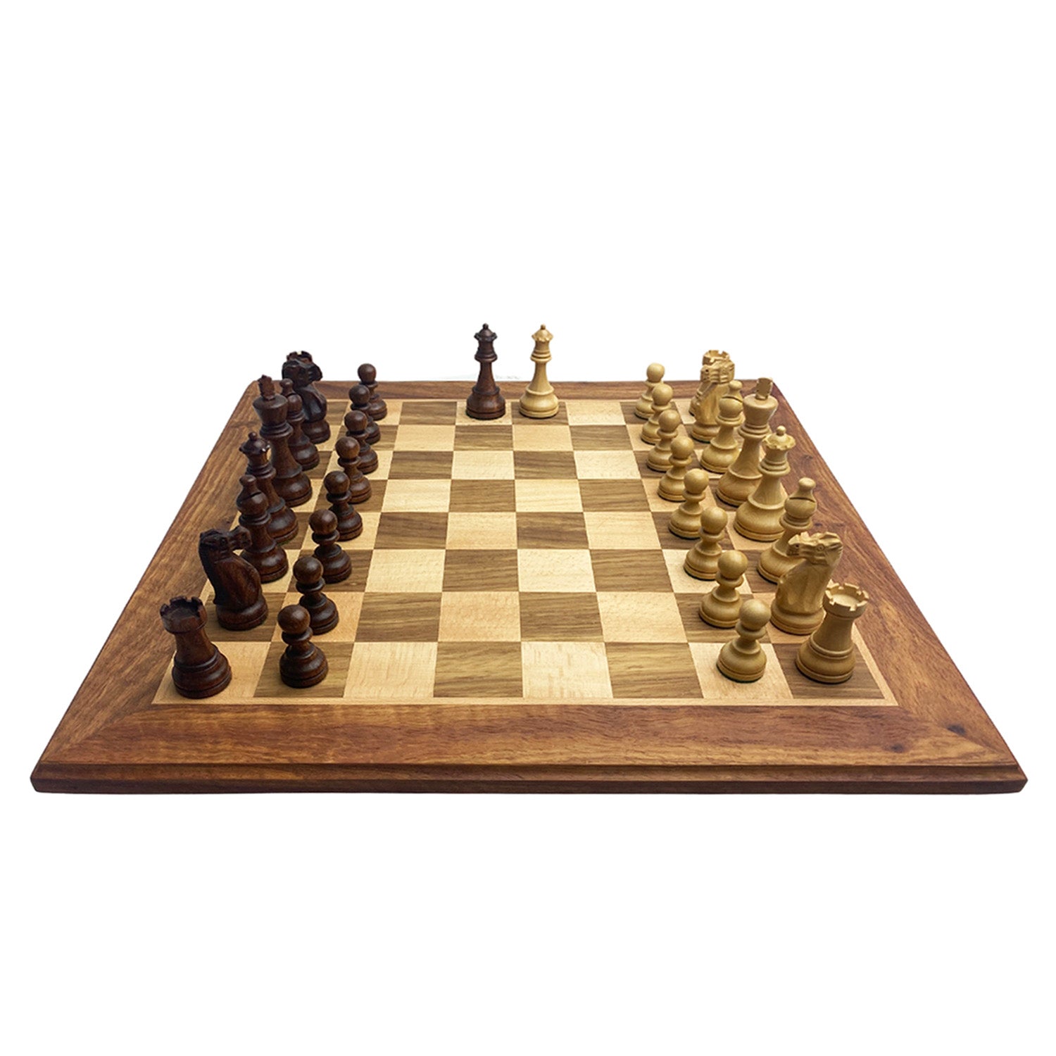 American Staunton | Brown Kiaat &amp; Beech solid wood board (large)
