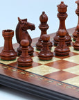 MEGHDOOT Wooden Chess Set with Rosewood & Mother of Pearl Beech Board | 42mm Squares