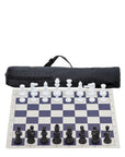 Blue Vinyl Roll-Up Tournament Set | 50 mm Squares