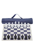 Blue Vinyl Roll-Up Tournament Set | 50 mm Squares
