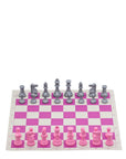 Pink Vinyl Roll-Up Tournament Set | 50 mm Squares