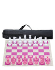 Pink Vinyl Roll-Up Tournament Set | 50 mm Squares
