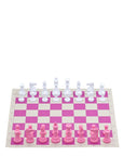 Pink Vinyl Roll-Up Tournament Set | 50 mm Squares