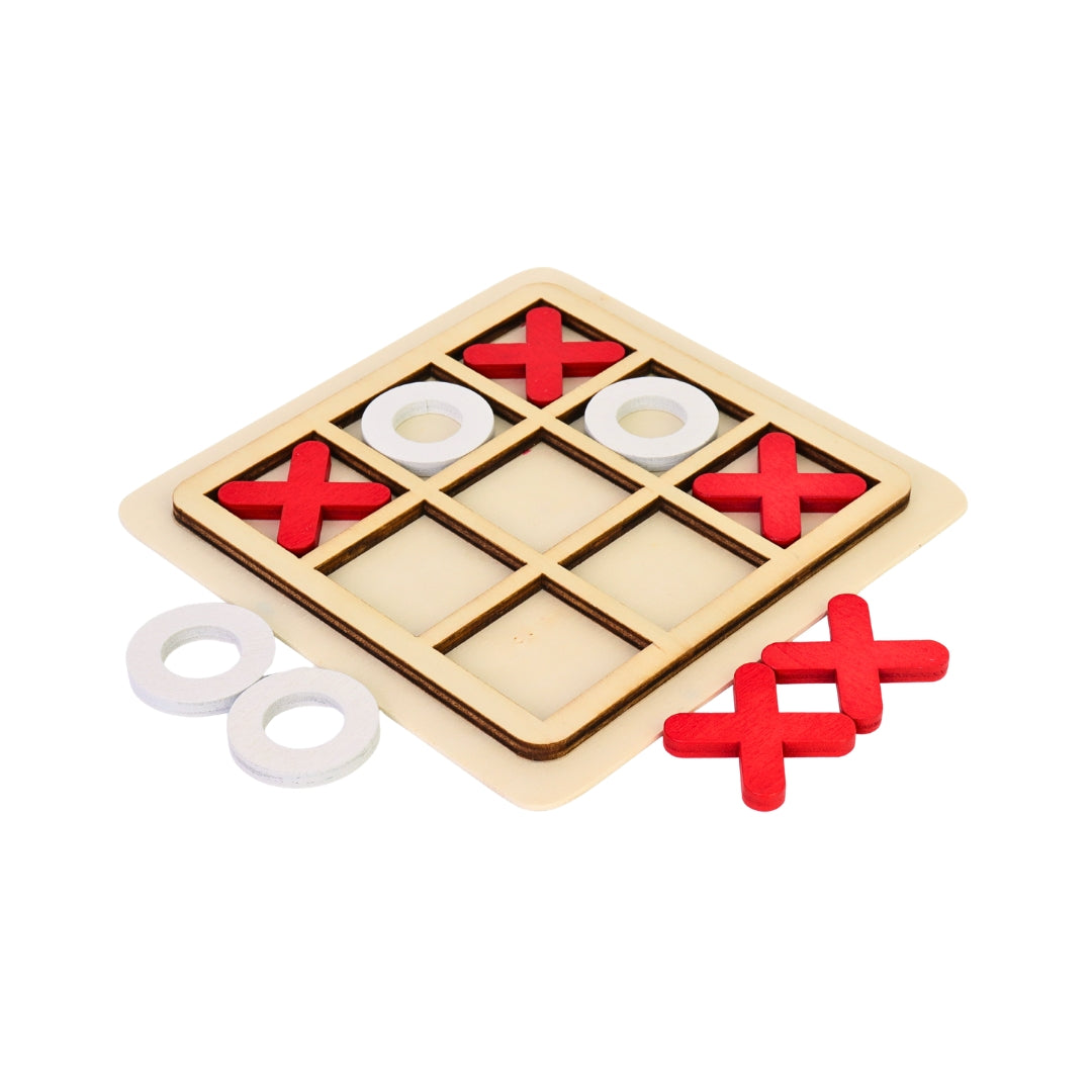 NOUGHTS &amp; CROSSES | 15 cm | Plywood | Red &amp; White