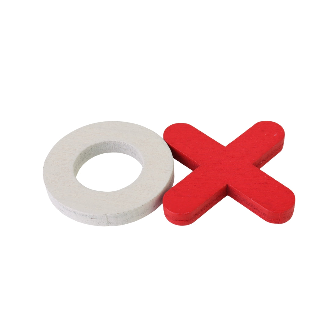 NOUGHTS &amp; CROSSES | 15 cm | Plywood | Red &amp; White