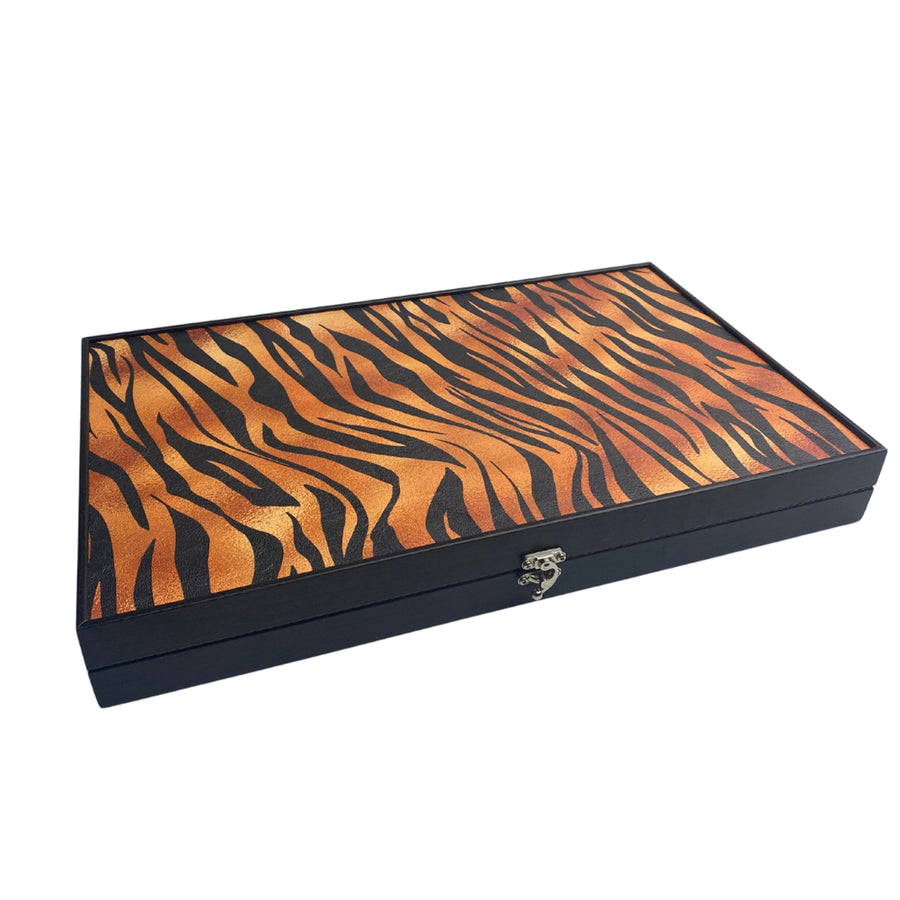 Leatherette Backgammon | SAFARI | Side racks | 48cm