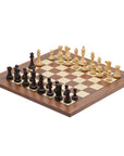 ST. PETERSBURG Wooden Chess Set with Walnut & Mother of Pearl Board | 50mm Squares