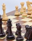 ST. PETERSBURG Wooden Chess Set with Walnut & Mother of Pearl Board | 50mm Squares