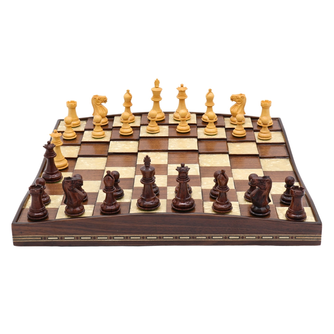 STALLION KNIGHT Wooden Chess Set with 3D Beech Board | 50mm Squares